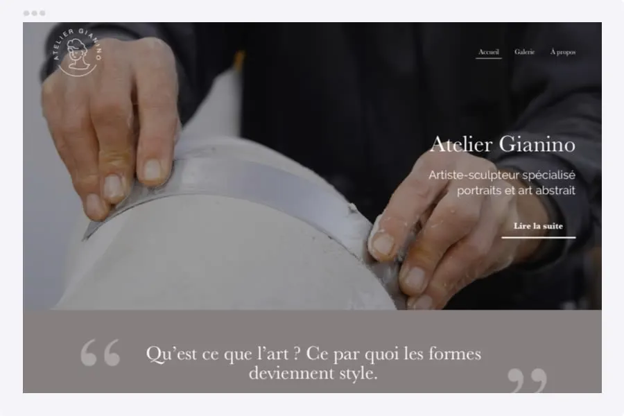 Atelier Giano Page d'accueil site d'artiste sculpteur - Hubside