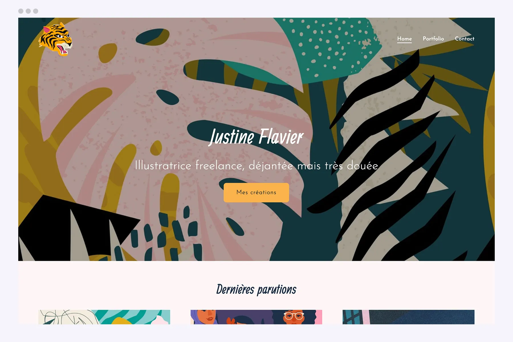 Portfolio illustratrice - Modèle de site @Hubside