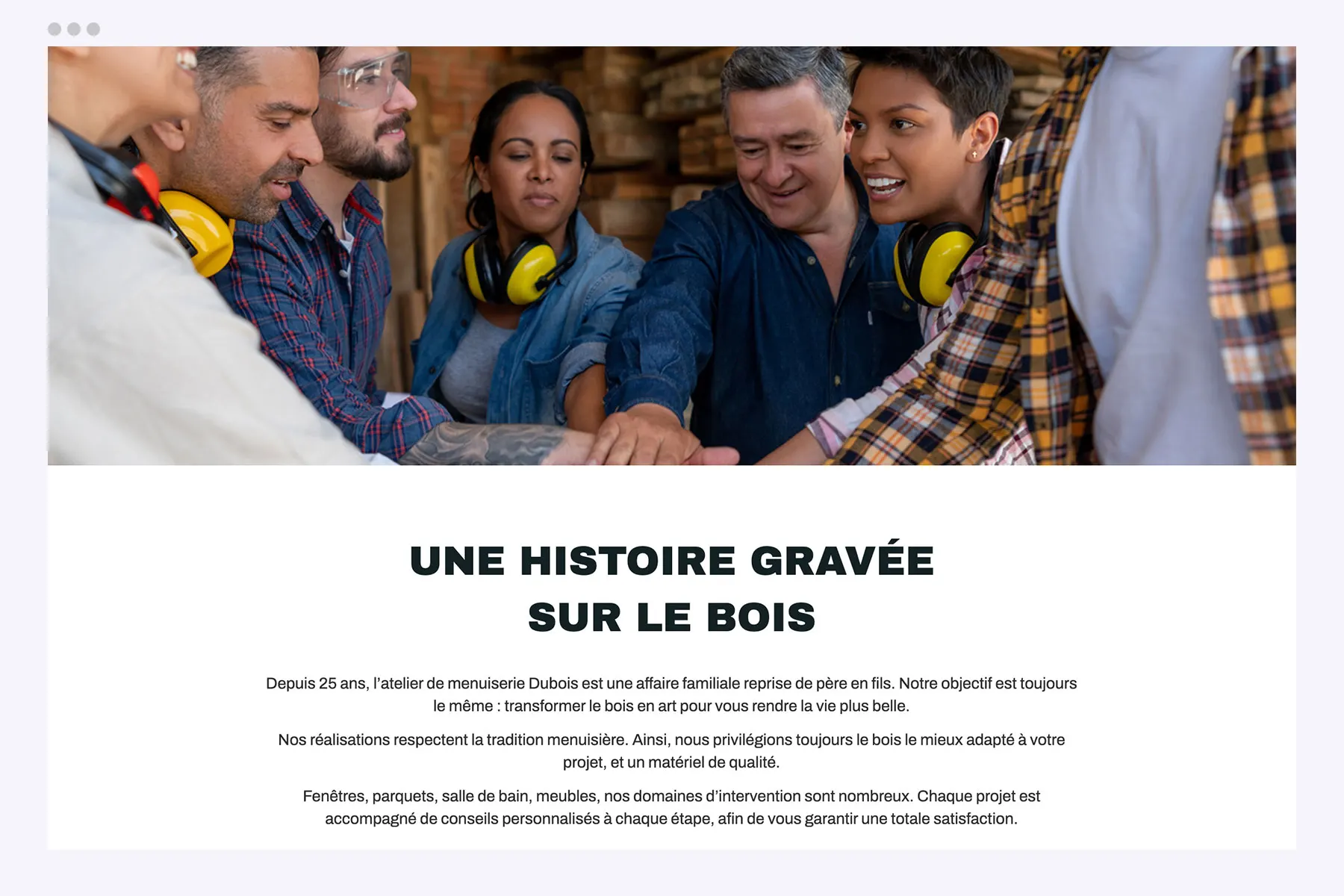 Une page pour raconter votre histoire Une page pour raconter votre histoire