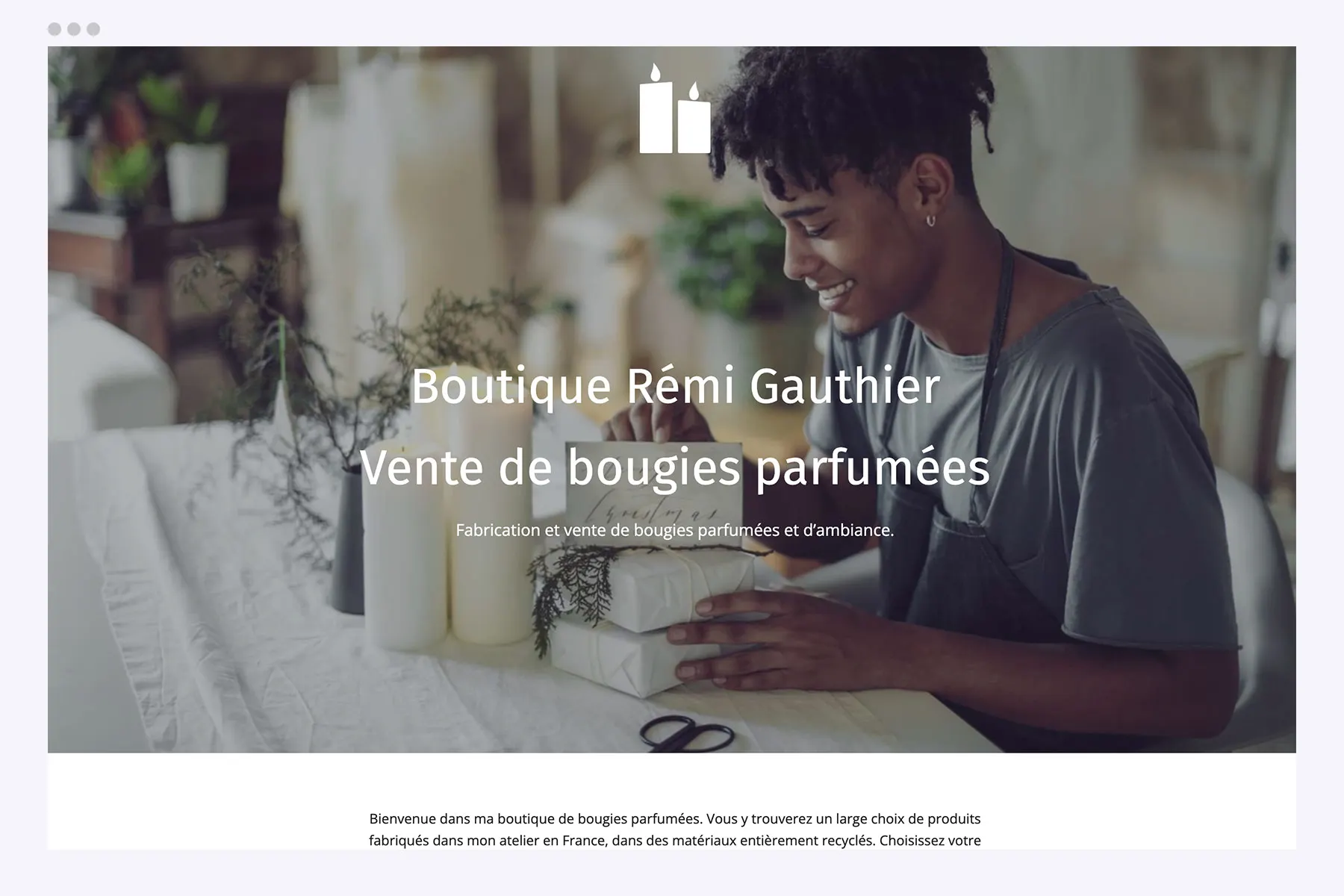Modèle de site vente en ligne @hubside