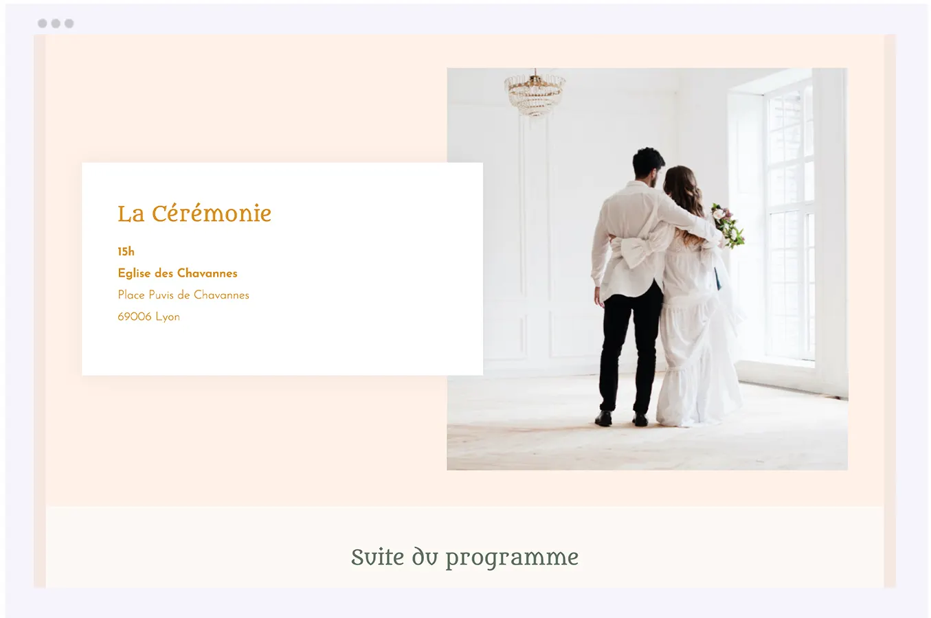 disponibles sur les modèles de site Hubside