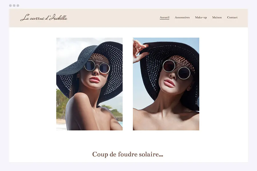 Votre blog lifestyle Un blog à votre image - Modèle de site @Hubside