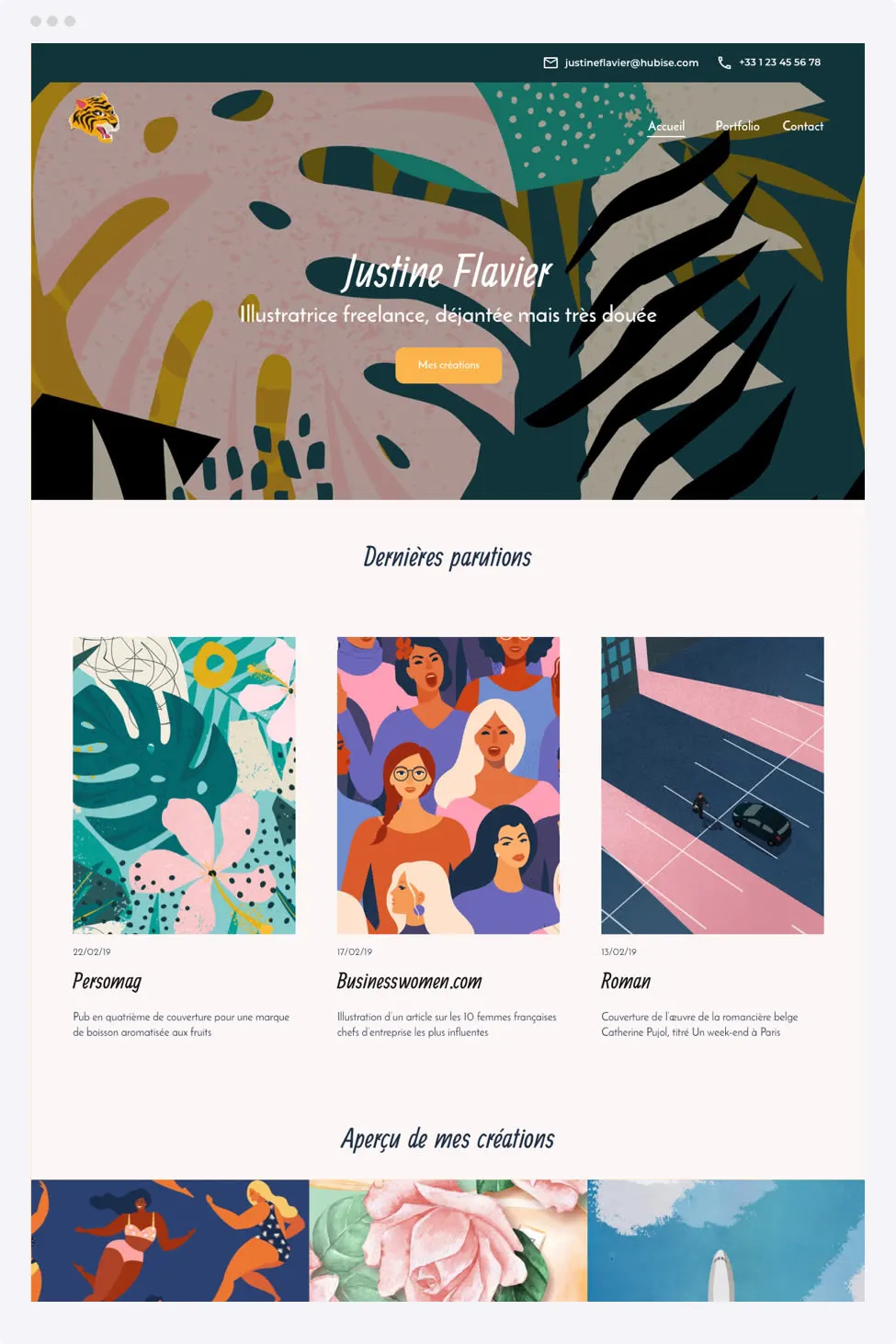MODÈLE DE SITE ILLUSTRATRICE MODÈLE DE SITE ILLUSTRATRICE - HUBSIDE