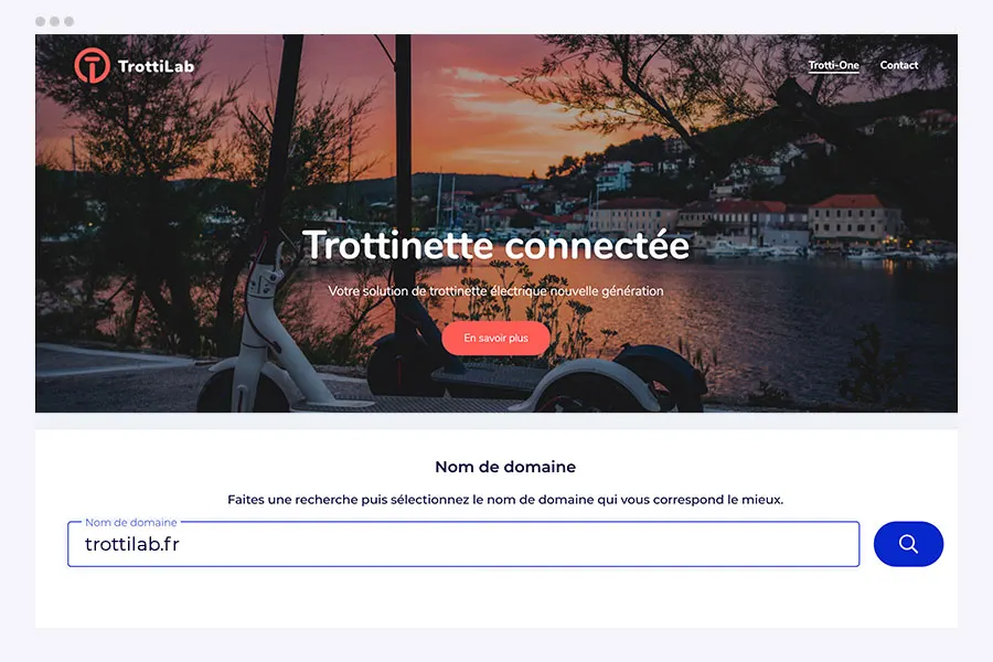 Réservez votre nom de domaine Dernière étape : réservez votre nom de domaine - Nom de domaine @Hubside