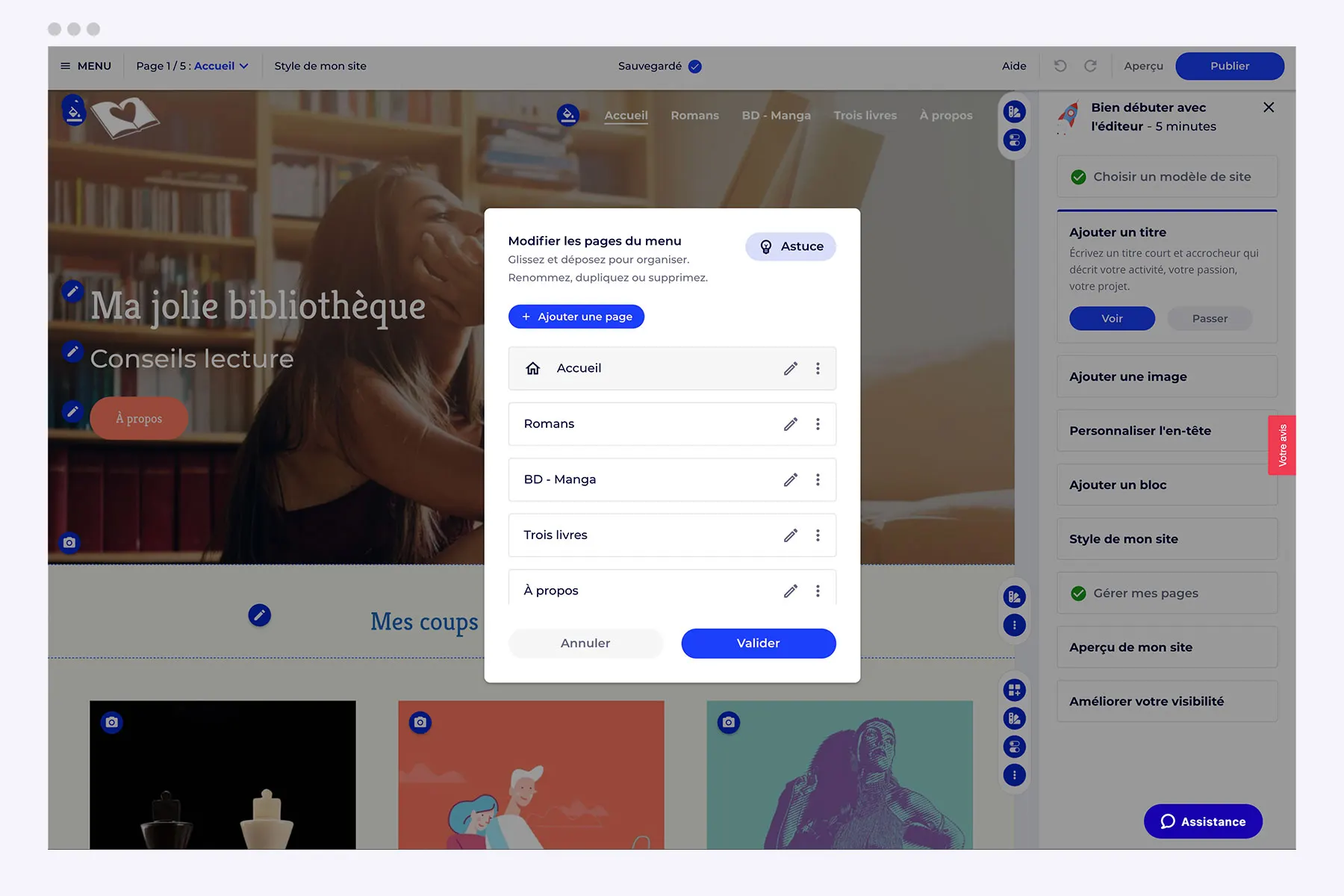 L'ajout d'une nouvelle page suffit L'ajout d'une nouvelle page suffit