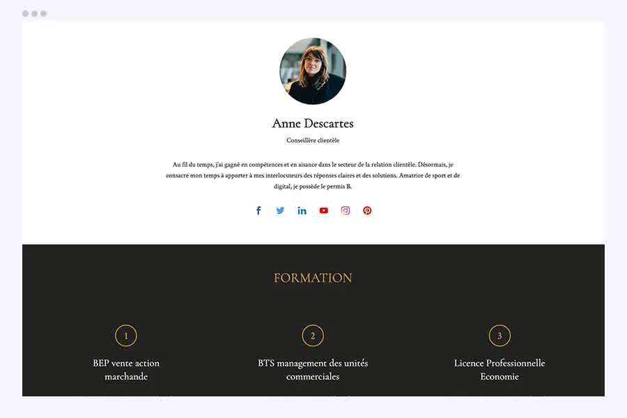Mettez en avant vos atouts Soyez créatif, vous pouvez détourner des blocs - Modèle de site @Hubside
