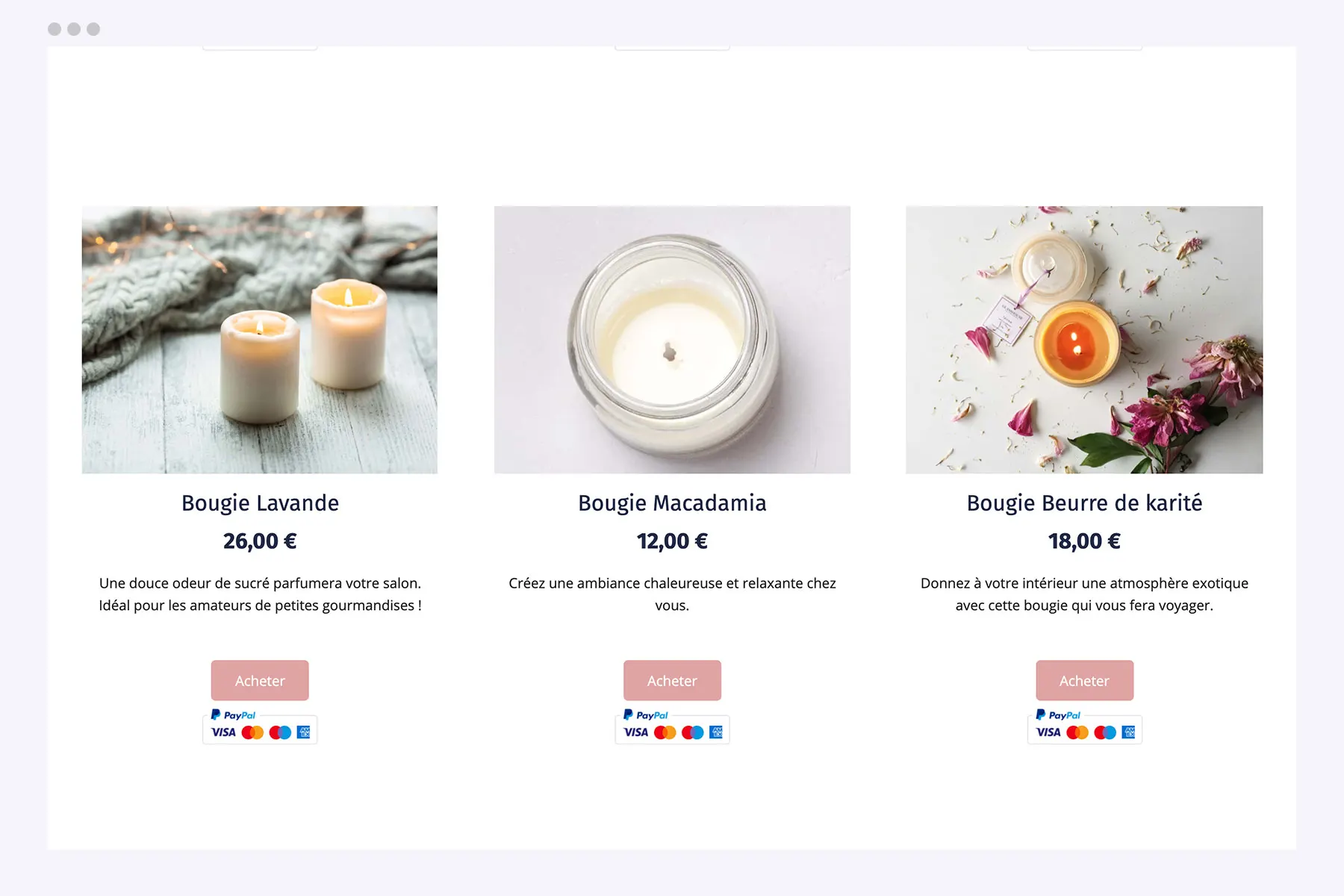 Votre boutique de bougies avec Hubside