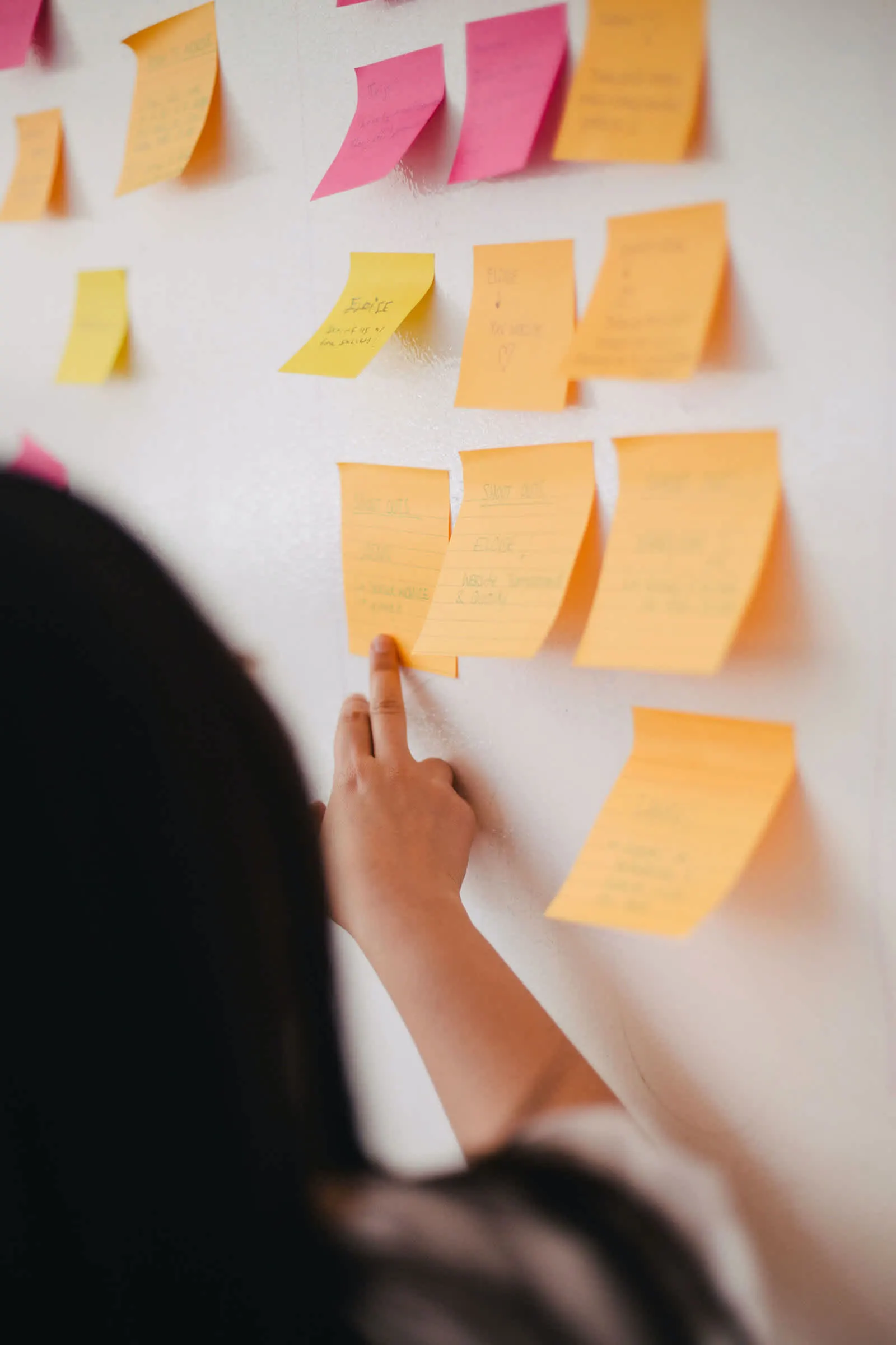 Les post-it permettent simplement de se représenter un parcours Pensez votre parcours utilisateur
