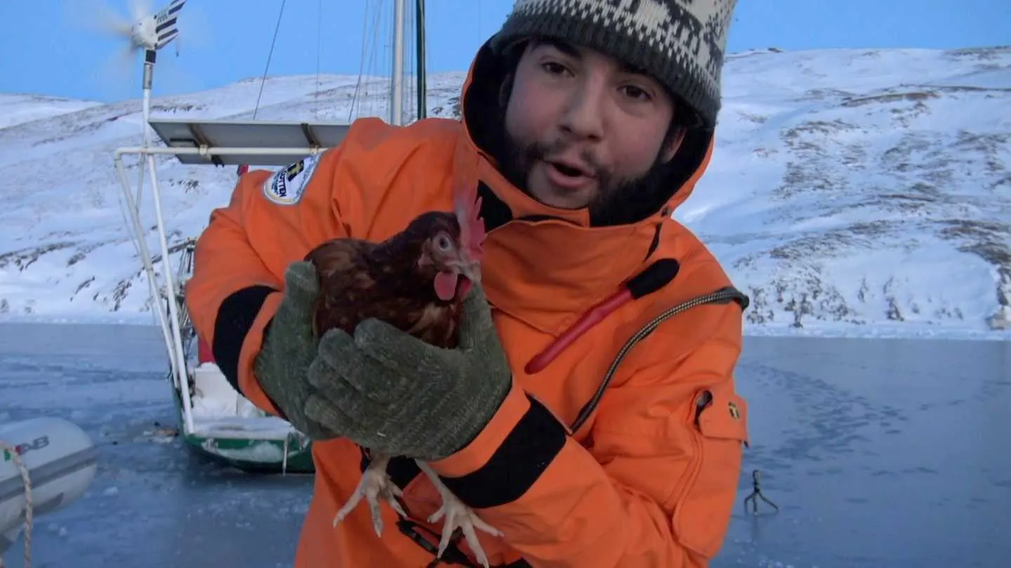 glace et poule GUIREC SOUDÉE ET MONIQUE SUR LA BANQUISE