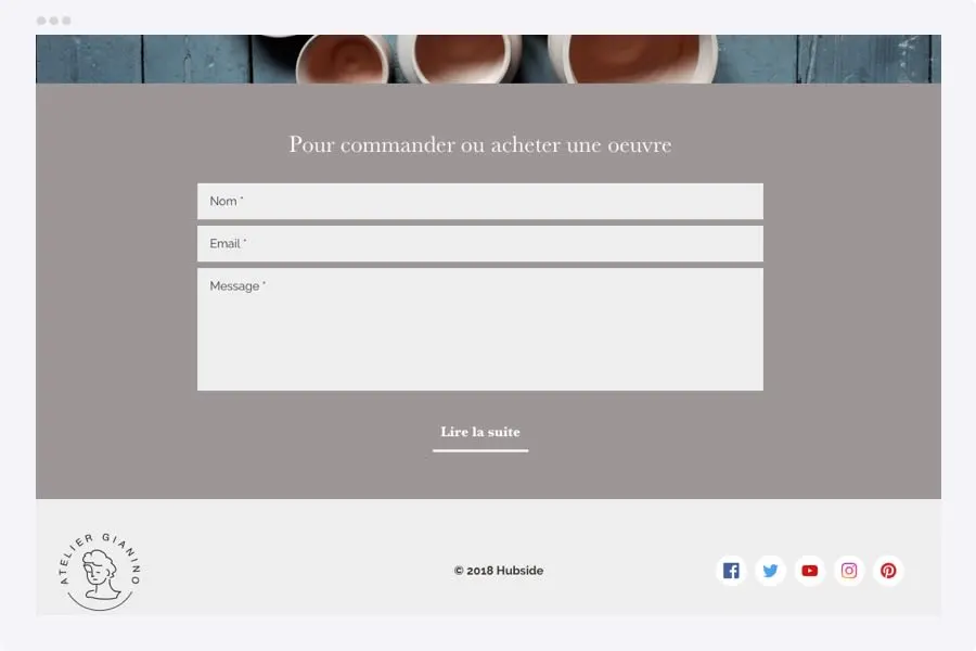 Bloc contact site artiste sculpteur Bloc contact site d'artiste sculpteur | Husbide