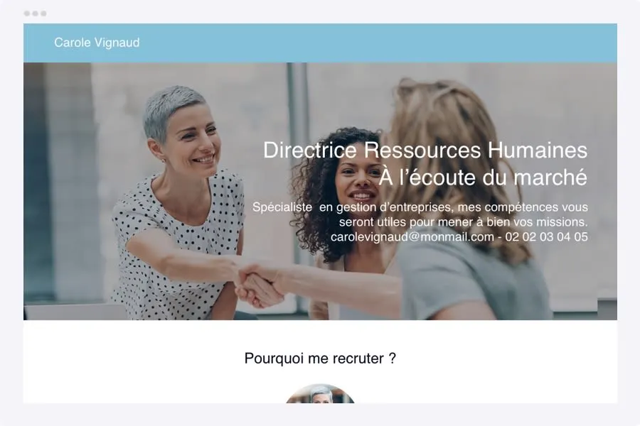 EXEMPLE SITE CV RH - HUBSIDE