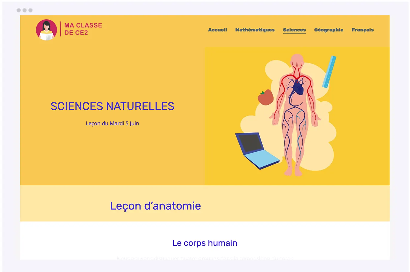 Des illustrations disponibles sur nos modèles de site